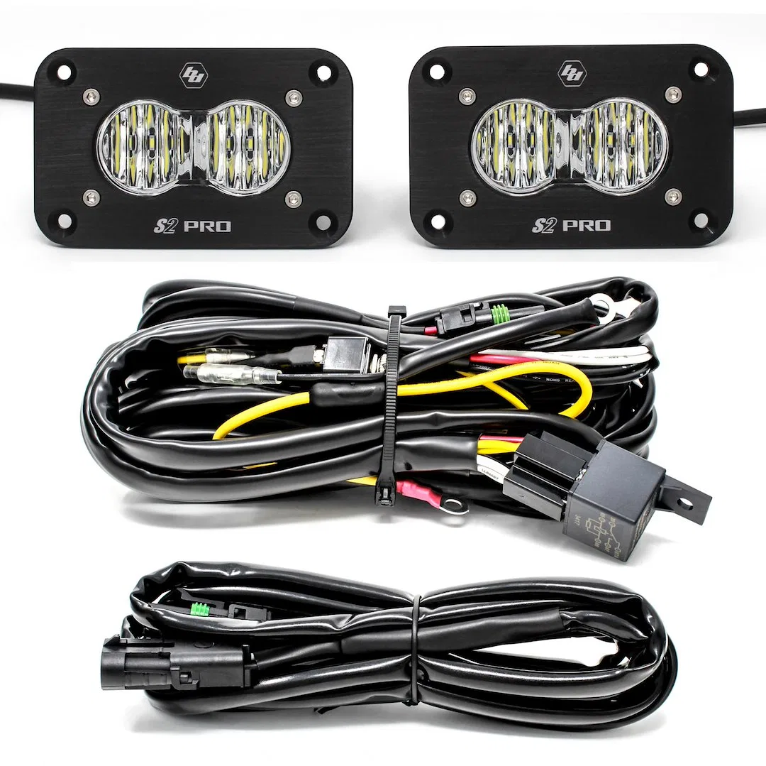 487807 – BAJA DESIGN Driving/ Fog Light, LED Bulb 2 LED Bulbs 3 Inch x 2 Inch Rectangular 48 Watt Bulbs Amp Draw 3.4 ...
